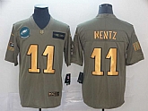 Nike Eagles 11 Carson Wentz 2019 Olive Gold Salute To Service Limited Jersey,baseball caps,new era cap wholesale,wholesale hats